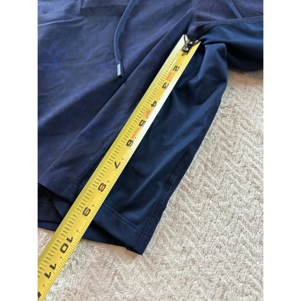 Lululemon T.H.E. Linerless Shorts Mens XL Dark Blue Camo Drawstring Activewear - Picture 12 of 13